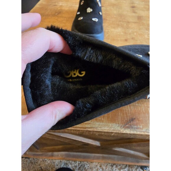 GBG Los Angeles black new without box boots with charms women's size 8 - Picture 3 of 7